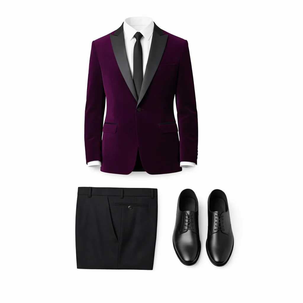 Stretch Slim Fit Velvet Blazer - 7 Colors - Image 12