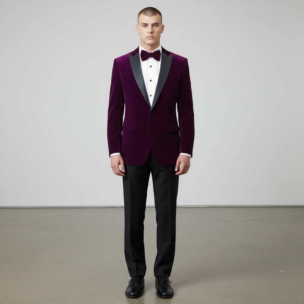 Stretch Slim Fit Velvet Blazer - 7 Colors - Image 13