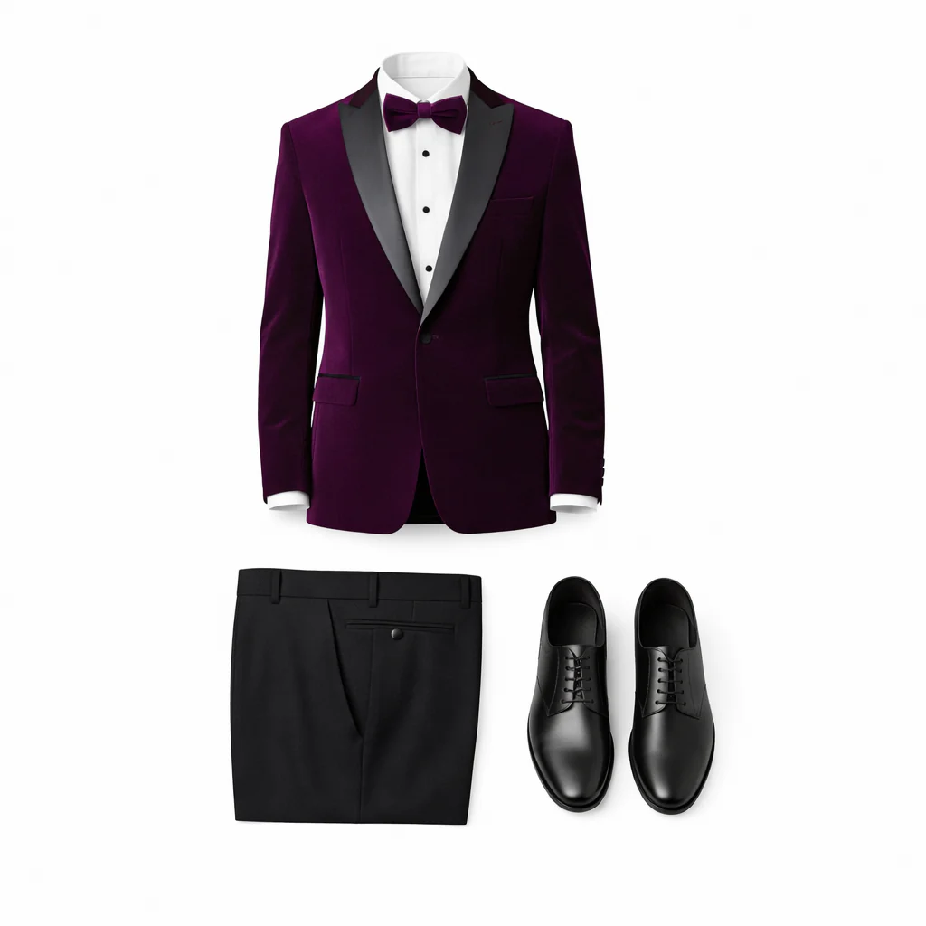 Stretch Slim Fit Velvet Blazer - 7 Colors - Image 14