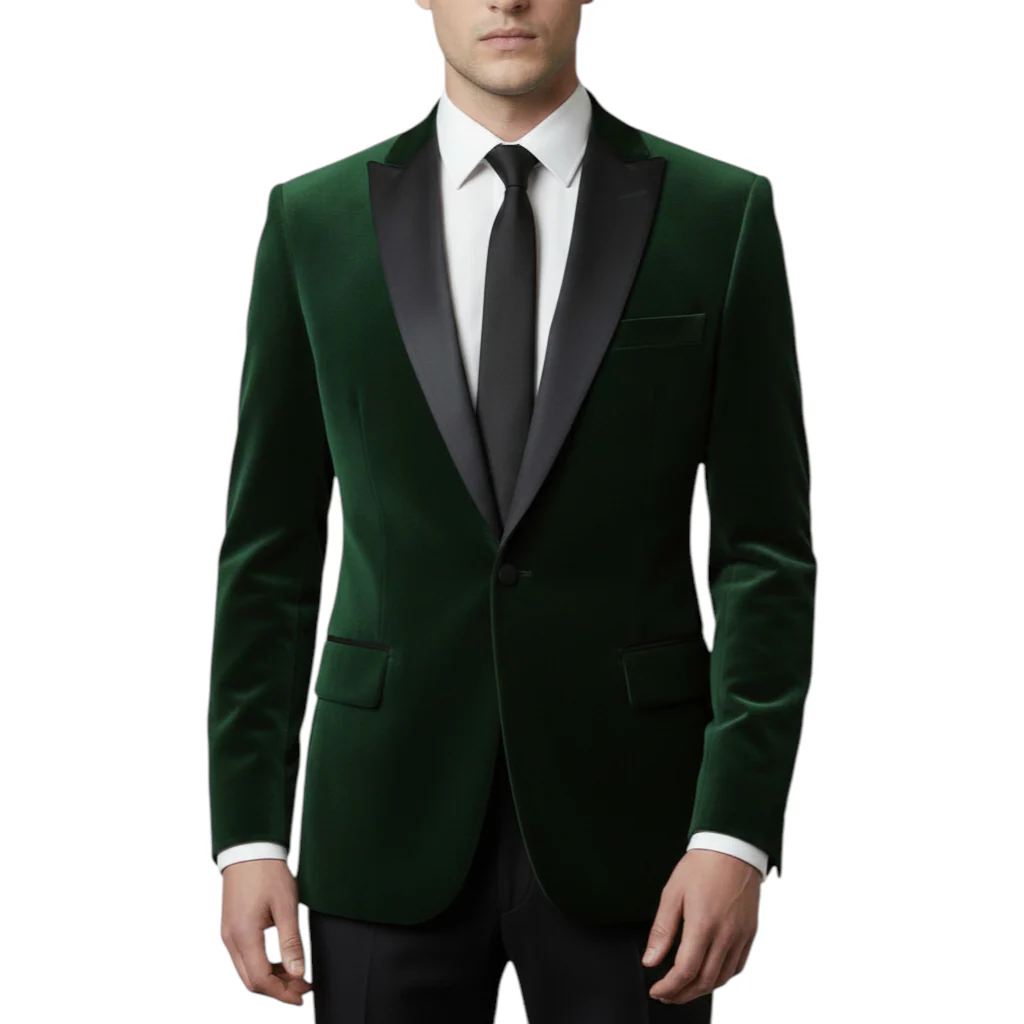 Stretch Slim Fit Velvet Blazer - 7 Colors - Image 16
