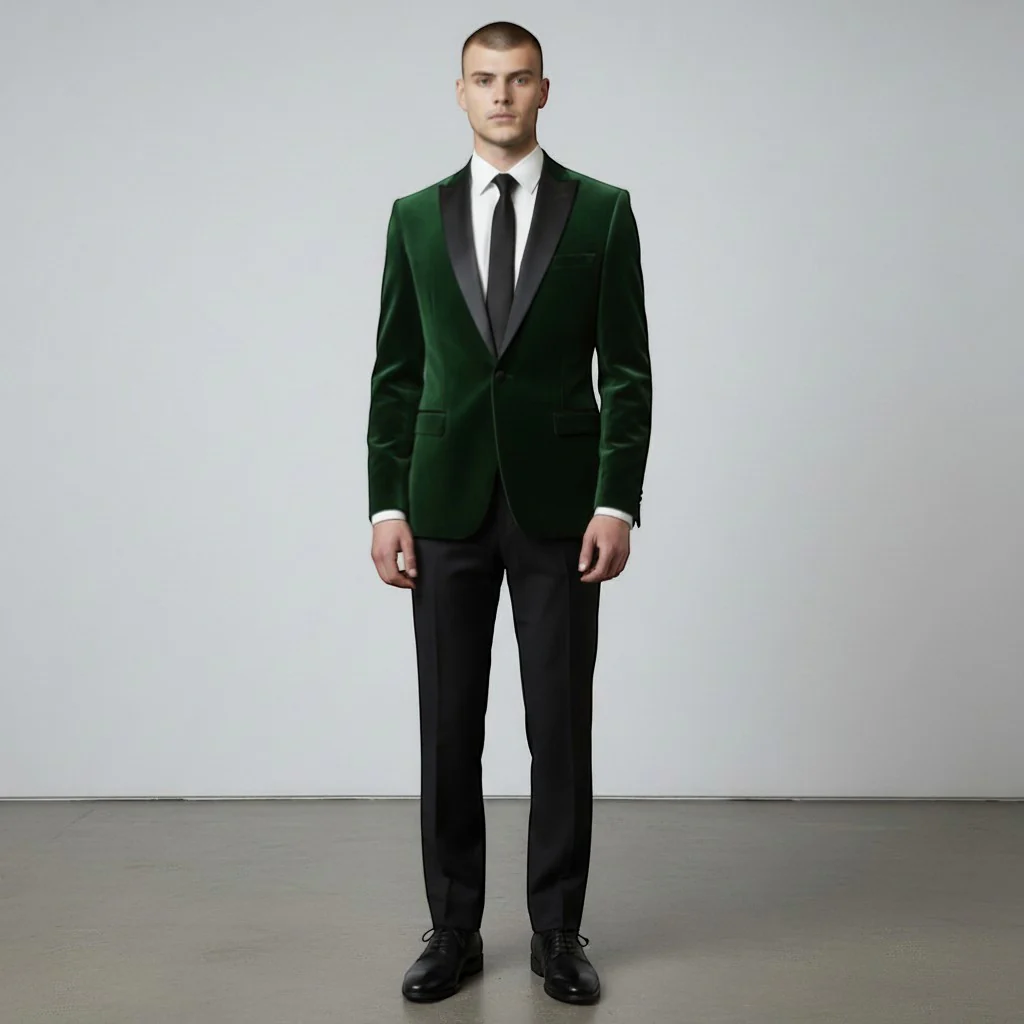 Stretch Slim Fit Velvet Blazer - 7 Colors - Image 20