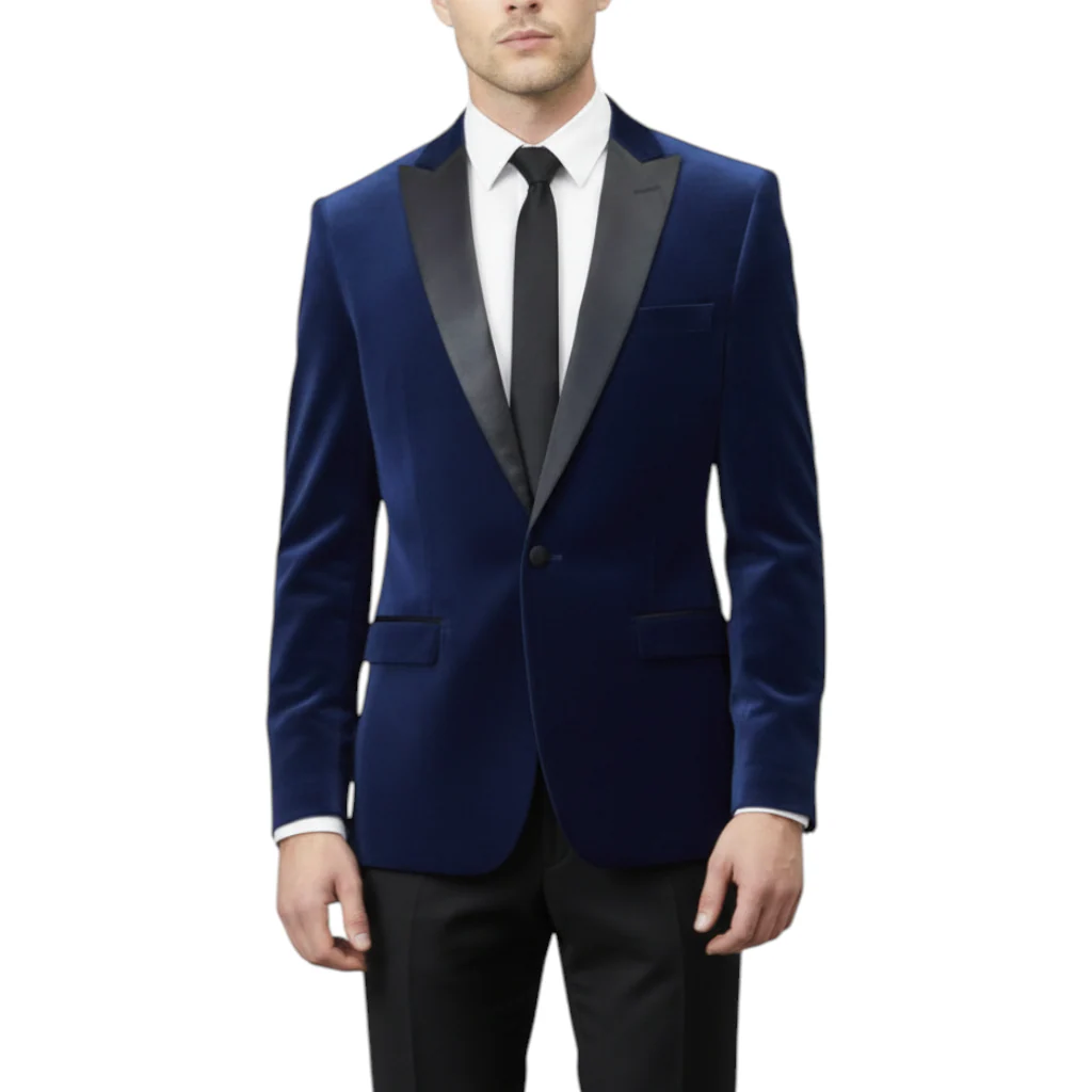 Stretch Slim Fit Velvet Blazer - 7 Colors - Image 21