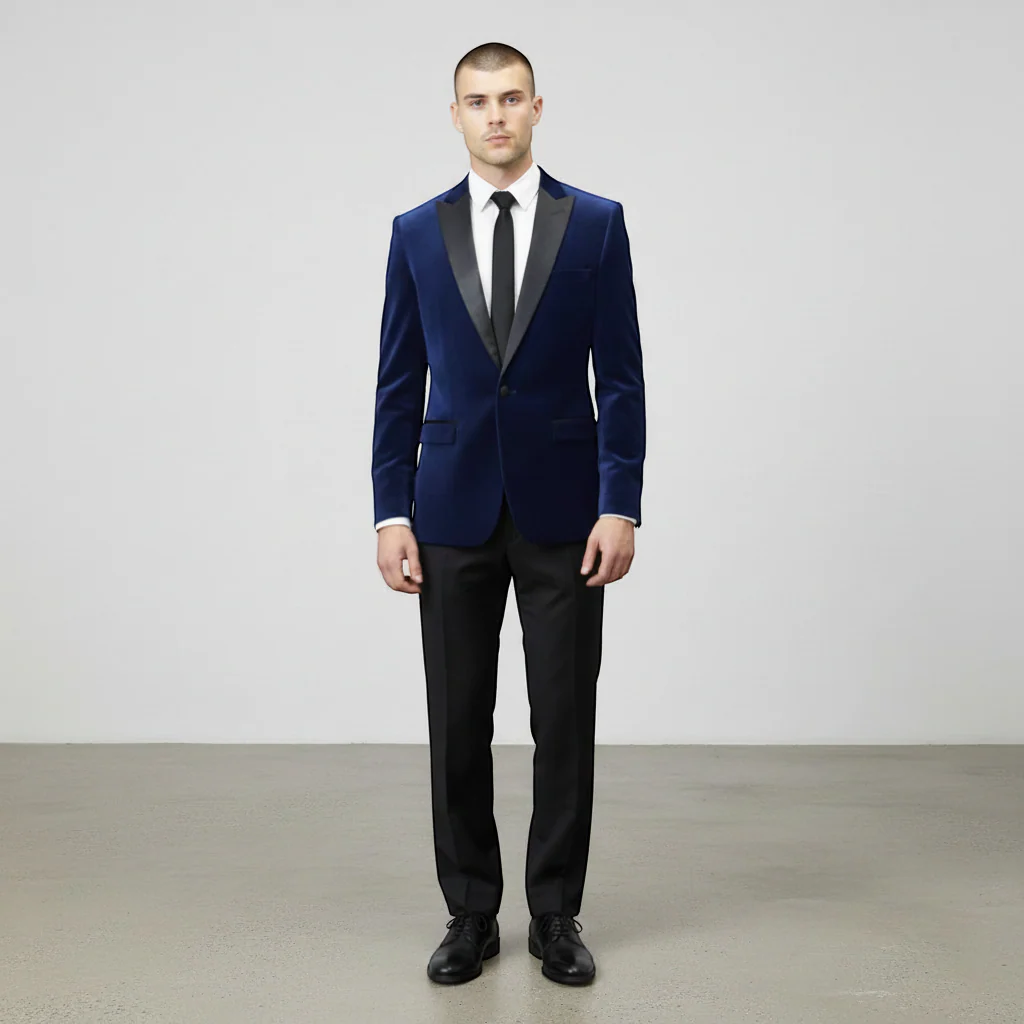 Stretch Slim Fit Velvet Blazer - 7 Colors - Image 25
