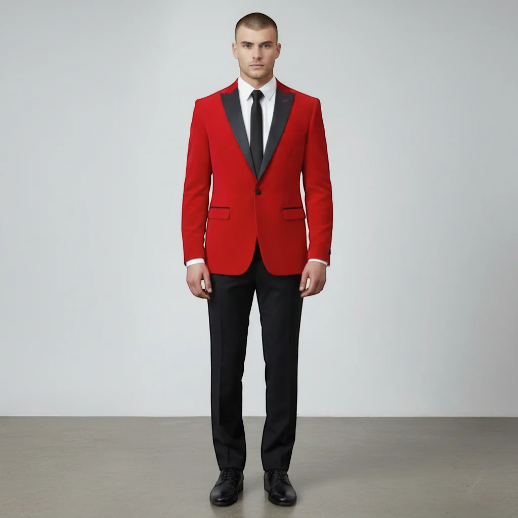 Stretch Slim Fit Velvet Blazer - 7 Colors - Image 30