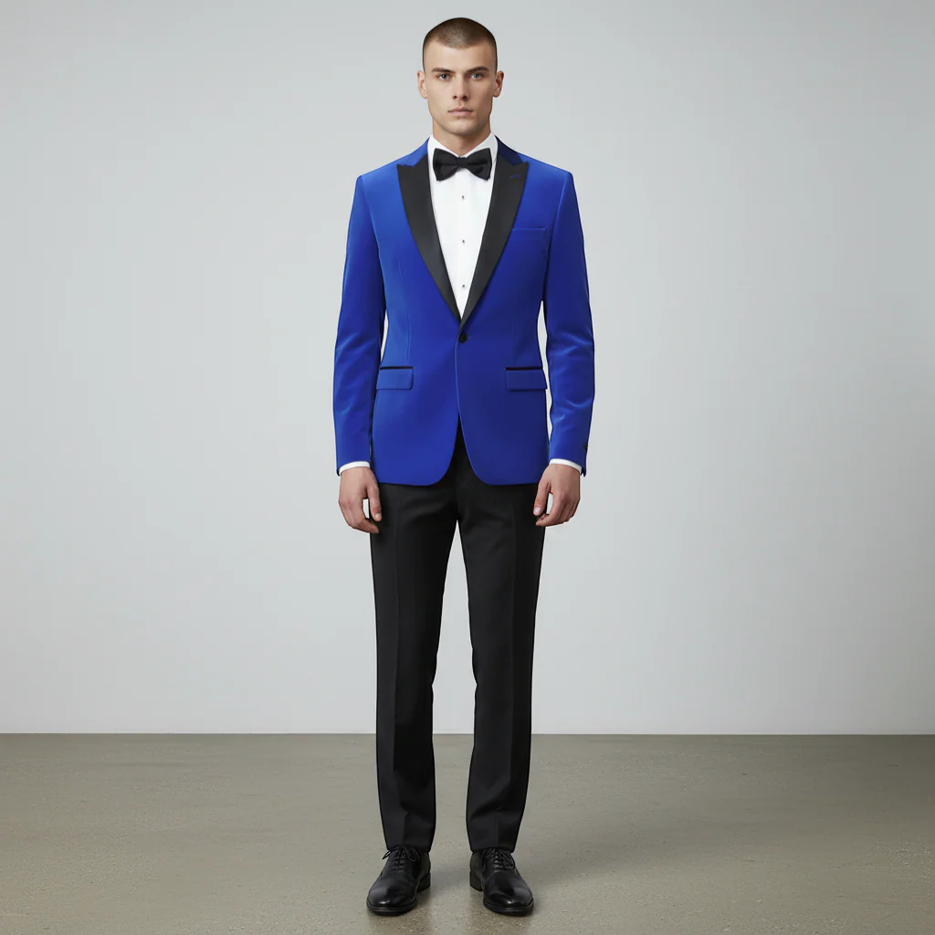 Stretch Slim Fit Velvet Blazer - 7 Colors - Image 33