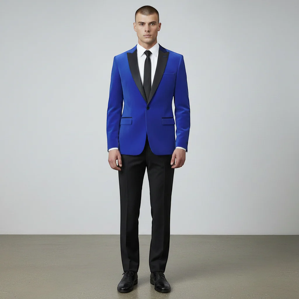 Stretch Slim Fit Velvet Blazer - 7 Colors - Image 35
