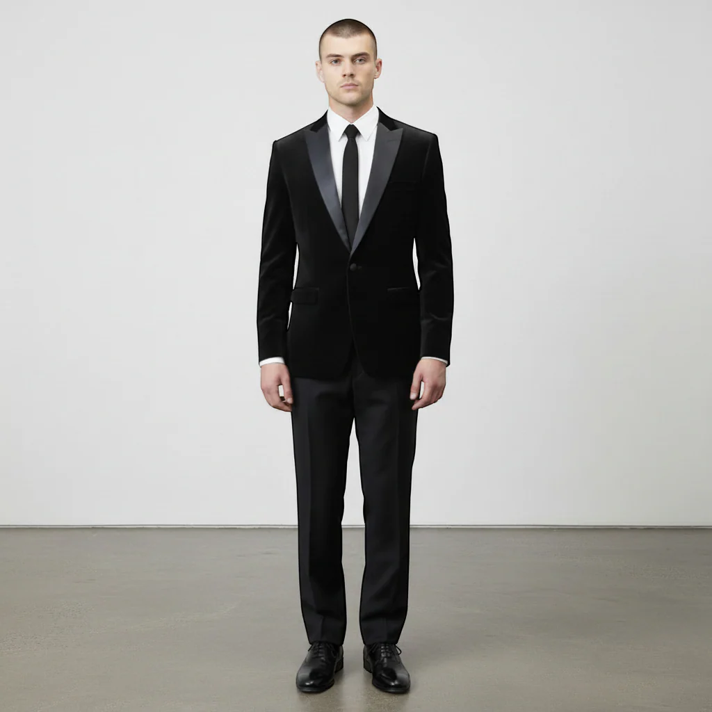 Stretch Slim Fit Velvet Blazer - 7 Colors - Image 5