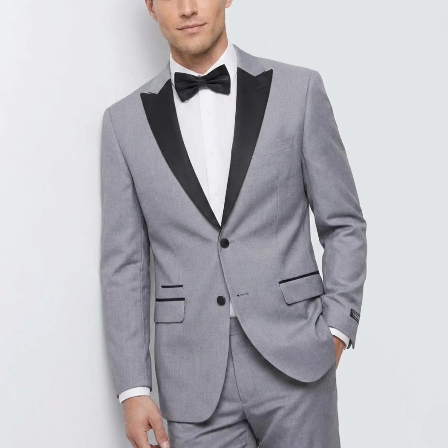Joseph Michael Men's Black 3-Piece Vested Tuxedo — Peak Lapel - Image 16