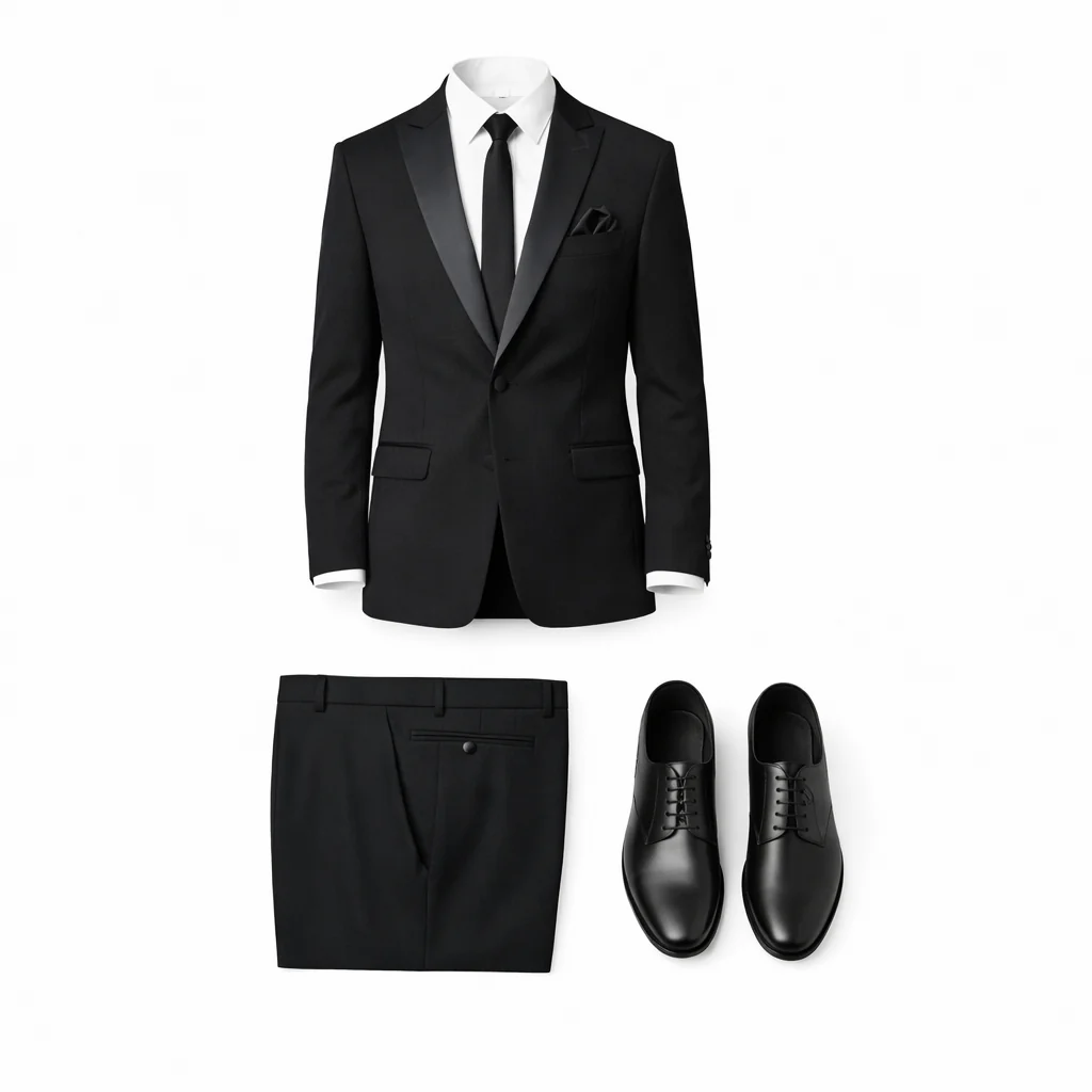 Joseph Michael Men's Black 3-Piece Vested Tuxedo — Peak Lapel - Image 7